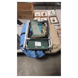 3 FOLDING CAMP CHAIRS AND 2 SLEEPING BAGS
