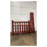 QUEEN LOG RED STAIN BED FRAME