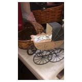 GROUP OF DOLL FURINTURE & BUGGIES