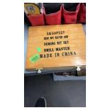 DRILL BIT SET IN WOOD CASE