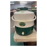 VINTAGE HOLIDAY GREEN/WHITE COOLER JUG