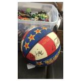 AUTOGRAPHED HARLEM GLOBETROTTERS BASKETBALL