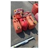 GROUP OF FUEL CANS