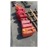GROUP OF FUEL CANS