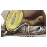 2 NYLON TOW STRAPS & ROPE