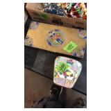 BRASS TRINKET BOX & HAND PAINTED TRINKET BOX