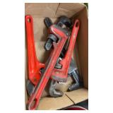 BX W/ 3 PIPE WRENCHES & MONKEY WRENCH