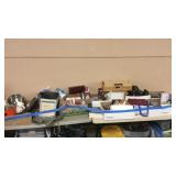 GROUP W/ COOKWARE, BOOTS, BOOKS, CANNING SUPPLIES