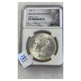 1888 MORGAN SILVER DOLLAR BRILLIANT, UNCIRC