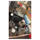 BX OF BOLTS, PORTABLE AIR COMPRESSOR, FIRST AID