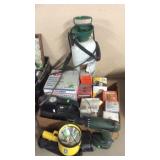 SPOTLIGHT, DRILL, PORTABLE AIR COMPRESSOR, SPRAYER