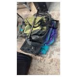 CANE & GROUP OF BAGS