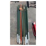 GROUP OF STEEL T POSTS