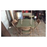 SAMSONITE CARD TABLE & 4 CHAIRS
