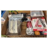 GROUP W/ WAGNER HEAT GUN, LIQUOR FLASK, JB WELD