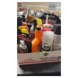 BX W/ NEW SPRAY PAINT, WD40, PENETRATING OIL, MISC