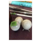 3 MARBLE ORBS