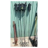 5 IRON TIKI TORCHES