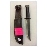 WWII US PAL RH FIGHTING KNIFE W/ SHEATH