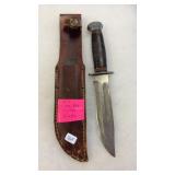 WWII US PAL RH FIGHTING KNIFE W/ SHEATH