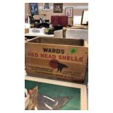 WARDS RED HEAD SHELLS WOOD BOX