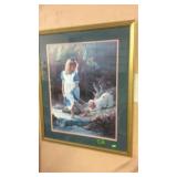 GIRL & DOG PRINT, CAT PRINT BY MIKE SMITH