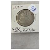 1958-O SEATED LI BERTY HALF DOLLAR **HAS BEEN