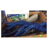 BX W/ FIRST AID KIT, MISC TOOLS & BLUE NYLON ROPE