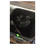 BLACK BUCKET W/ METAL FEET INSIDE