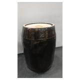 BROWN #2 SALT GLAZE CROCK & LID