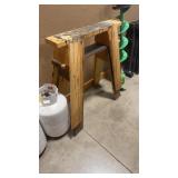 2 WOOD SAWHORSES