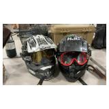 GMAX AND HJC MX HELMETS W/ GOGGLES SZ S
