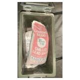 APPROX 75 LBS OF LEAD SHOT IN AMMO BOX