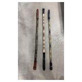 3 LEATHER AND CANVAS BELTS