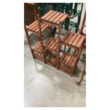 WOOD MULTI TIER PPLANT STAND