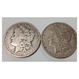 1894 O & 1891 MORGAN DOLLARS