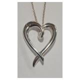 925 'LOVE' FLOATING HEART NECKLACE