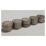 $5 FACE VALUE MERCURY DIMES 90%