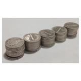 $5 FACE VALUE MERCURY DIMES 90%