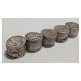 $5 FACE VALUE MERCURY DIMES 90%