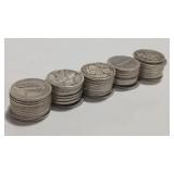 $5 FACE VALUE MERCURY DIMES 90%