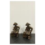 BRONZE PIRATE BOOK ENDS