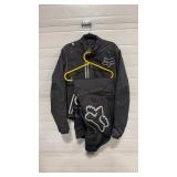 FOX RACING JAKCET AND PANTS SZ L & 34