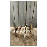 4 ASST. FISHING POLES W/ REELS