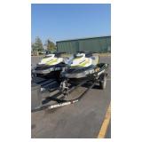 2- 2016 SEADOO GTI SE 130 WAVE RUNNERS W/ TRAILER