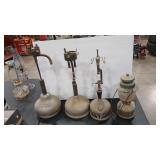 3 - GAS VTG  TABLE LAMP LANTERNS & COLEMAN LANTERN