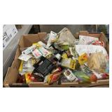 GROUP OF ASSORTED JIGS, FLAT FISH, WEIGHTS, LINE