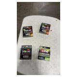 GROUP OF ASSORTED 12LB FISHING LINE