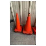 7 ORANGE TRAFFIC CONES
