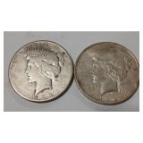 1923 S & 1922 D PEACE DOLLARS